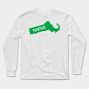 Massachusetts Native MA Green Long Sleeve T-Shirt